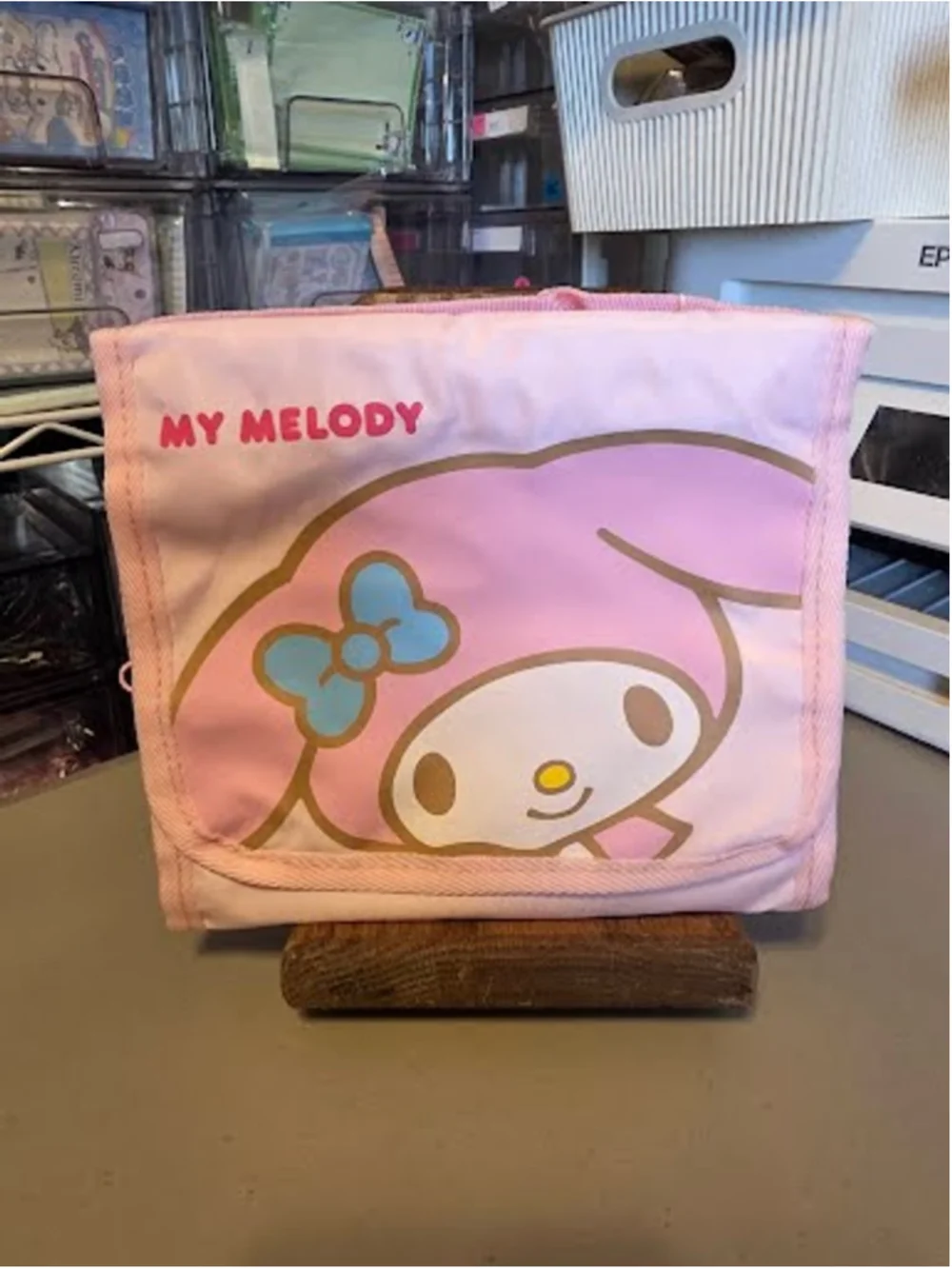 #MEL-2378 My Melody Licensed Roll-up Stationary Bag-Velcro Closure-Mesh Inside